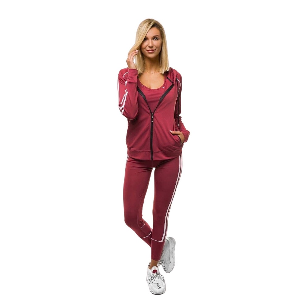 Women’s Burgundy Track Suit Set